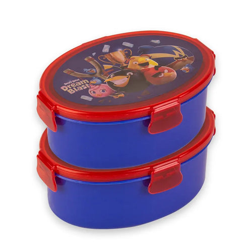 Oval Lunch Box 2 pcs set Dark Blue - 500ml