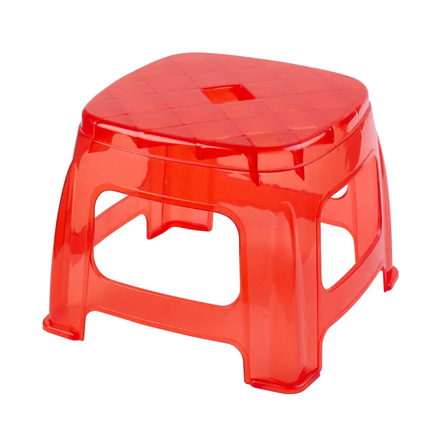 Glow Bath Stool Transparent Red