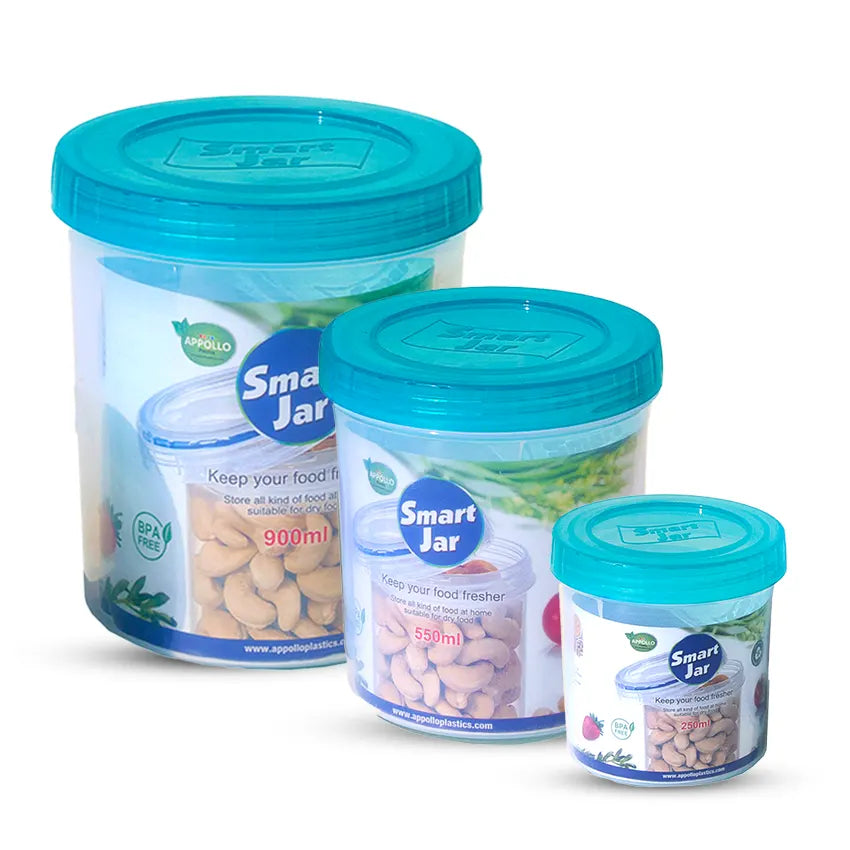 Smart Jar 3pcs Set Small/Medium/Large in Turqoise