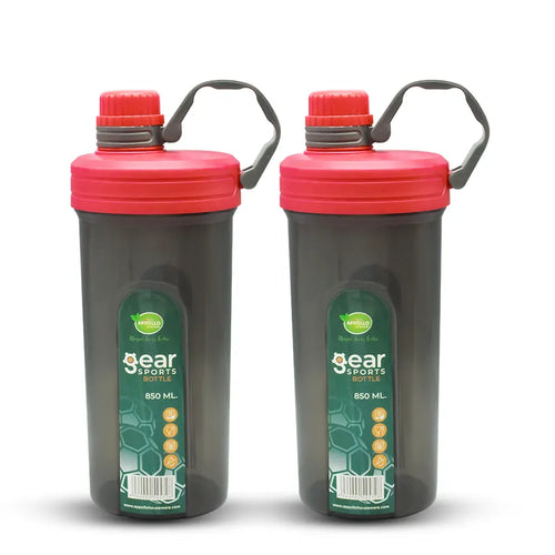 Gear Sports Water Bottle Small Pack of 2 Red (850ml)