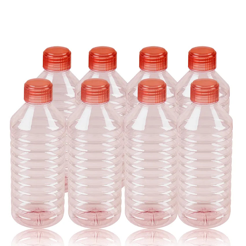 Super Surprise Water Bottle Model-1 8 pcs Pack in Assorted with Red Cap 1000ml