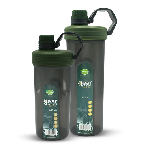 Gear Sports Water Bottle Pack of 2 Green (850ml & 1Ltr)