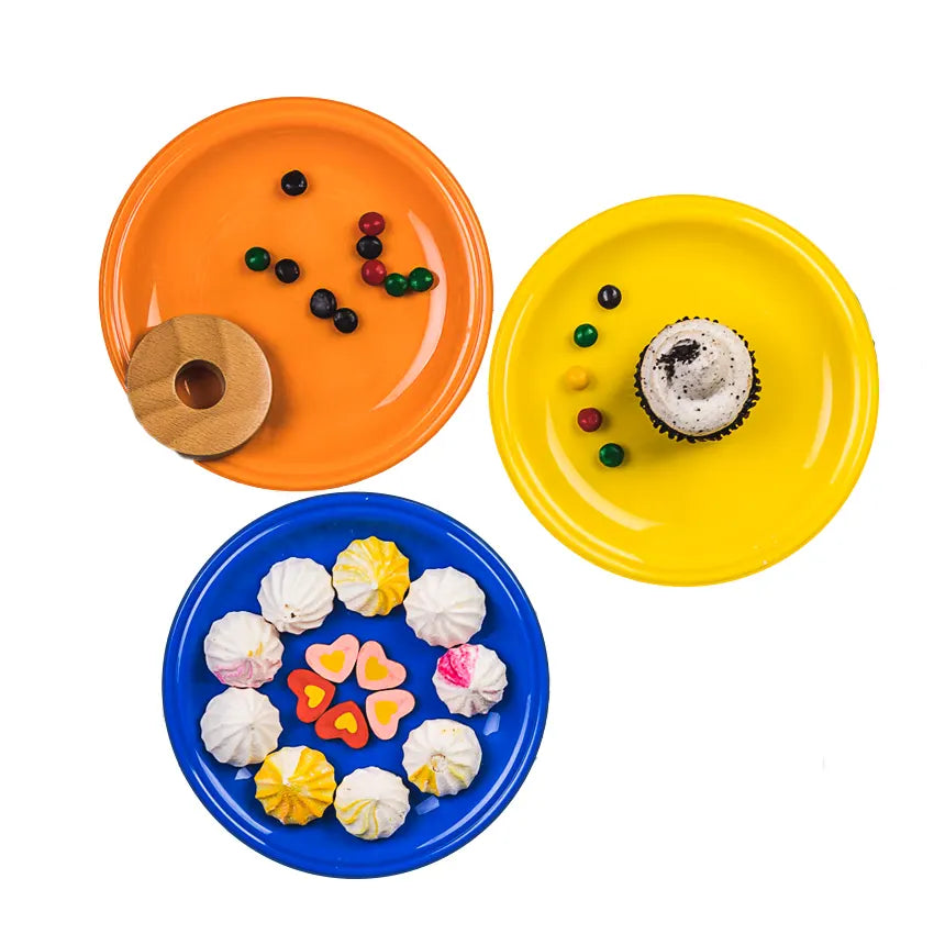 Saga Plates Pack of 3 Small/Medium/Large in Orange, yellow & Assorted