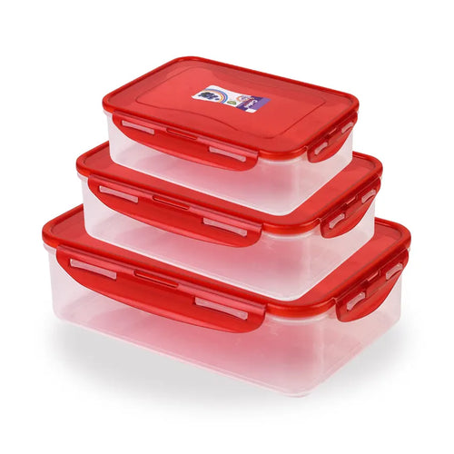 Cafee Food Keeper 3pcs Set S/M/L Red