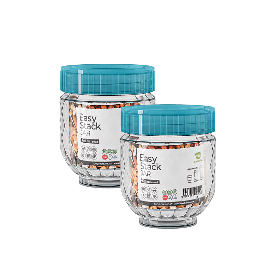 Easy Stack Jar Pack of 2 Small - (400ml)