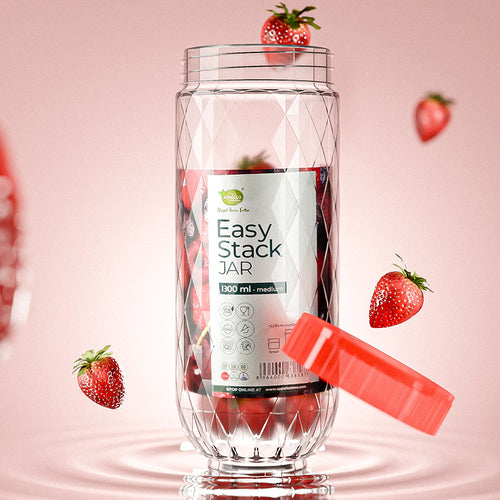 Easy Stack Jar Pack of 2 Large - (1300ml)