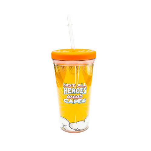 Quote Not All Heroes Wear Capes Tumbler 